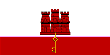 Flagge Gibraltars - mit Link zur Sonder-HP AlHambra